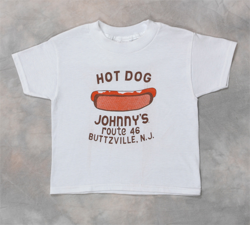 Hot Dog Johnny's White Adult T-shirt 